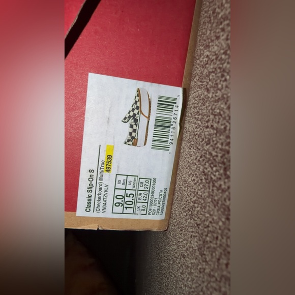 classic slip on checkerboard vans 9.5 Men /11 Women - Picture 6 of 6